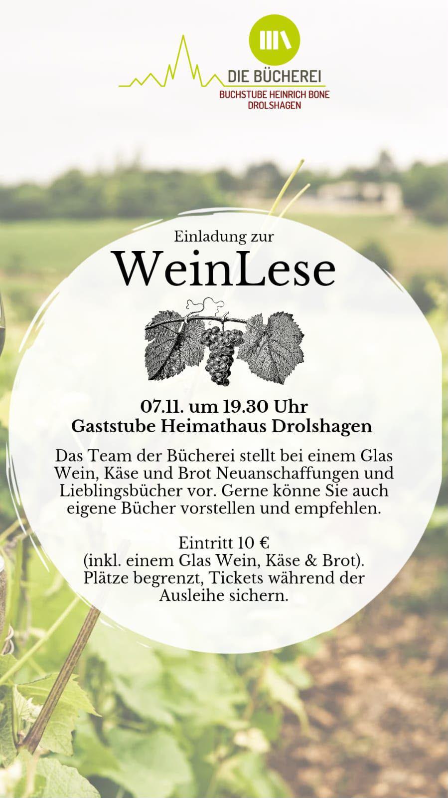 Weinlese in der Buchstube